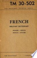French Military Dictionary