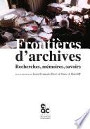 Frontière d’archives