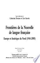 Frontières de la nouvelle de langue française