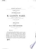 Funérailles de m. Gaston Paris ... le jeudi 12 mars 1903 ...