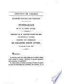 Funérailles de M. le Baron Cuvier. Discours de M. Geoffroy-Saint-Hilaire ...
