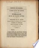 Funérailles de M. le Baron Cuvier