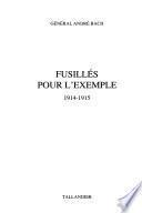 Fusillés pour l'exemple