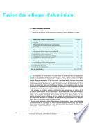 Fusion des Alliages D'aluminium