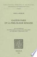 Gaston Paris et la philologie romane