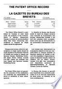 Gazette Du Bureau Des Brevets