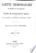 Gazette hebdomadaire de médecine et de chirurgie