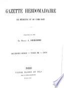 Gazette hebdomadaire de médecine et de chirurgie