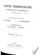 Gazette hebdomadaire de médecine et de chirurgie