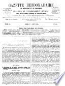 Gazette hebdomadaire de médecine et de chirurgie