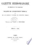 Gazette hebdomadaire de médecine et de chirurgie