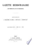 Gazette hebdomadaire de médecine et de chirurgie