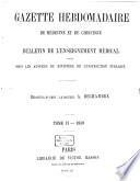 Gazette hebdomadaire de médecine et de chirurgie