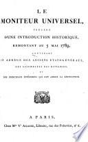 Gazette nationale, ou le moniteur universel