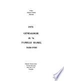 Généalogie de la famille Hamel, 1656-1950