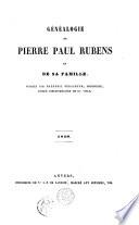 Généalogie de Pierre Paul Rubens et de sa famille