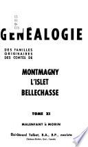 Généalogie des familles originaires des comtés de Montmagny, L'Islet, Bellechasse