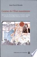 Genèse de l'État mandataire