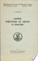 Genèse, structure et destin d’Adolphe