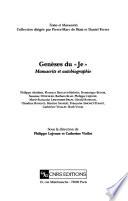 Genèses du je