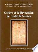 Genève au temps de la révocation de l'édit de Nantes 1680-1705