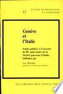 Genève et l''Italie