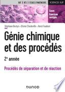 Génie chimique et des procédés - 2e année