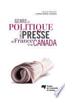 Genre et politique dans la presse en France et au Canada