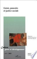 Genre, pouvoirs et justice sociale