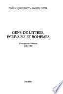 Gens de lettres, écrivains et bohèmes