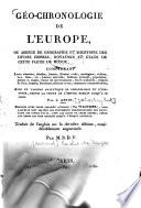 Géo-Chronologie de l'Europe
