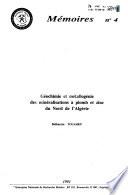 Géochimie et métallogénie des minéralisations à plomb et zinc du Nord de l'Algérie