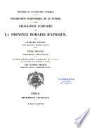 Géographie comparée de la province romaine d'Afrique