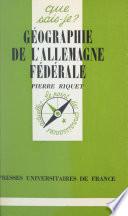 Géographie de l'Allemagne fédérale