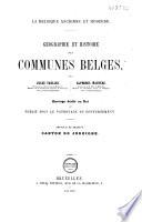 Géographie et histoire des communes belges