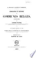 Géographie et histoire des communes belges