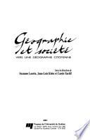 Géographie et société