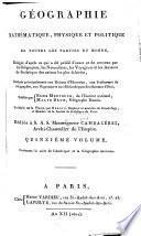 Géographie mathématique, physique et politique de toutes les partes du monde ...