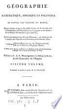 Géographie, mathématique, physique et politique de toutes les parties du monde