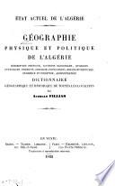 Géographie physique et politique de l'Algérie ...