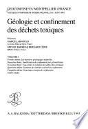 Geology & Confine Toxic Waste, Volume 1