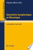 Geometrie Symplectique et Mecanique