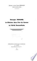 Georges Duhamel, le clinicien dans l'art du roman