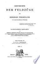 Geschichte der Feldzüge des Herzogs Ferdinand von Braunschweig-Lüneburg