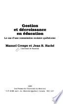 Gestion et décroissance en éducation
