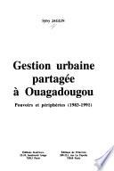 Gestion urbaine partagée à Ouagadougou