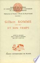 Gilbert Romme (1750-1795) et son temps.