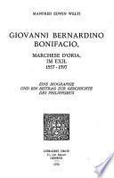 Giovanni Bernardino Bonifacio, marchese d’Oria, im Exil, 1557-1597 : eine Biographie und ein Beitrag zur Geschichte des Philippismus