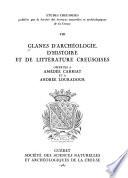 Glanes d'archéologie, d'histoire et de littérature creusoises