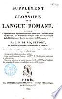 Glossaire de la langue romane